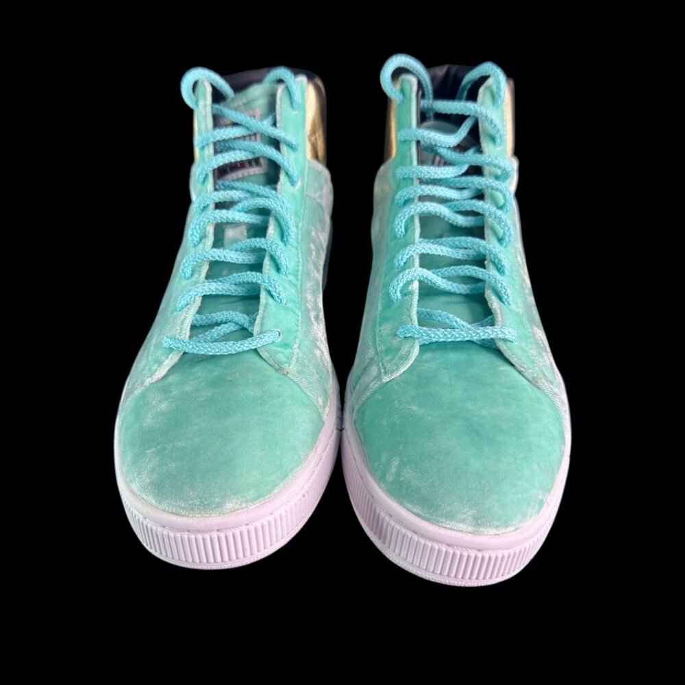 Puma Dee & Ricky x Basket Mid Lady Liberty Whimsical World Velvet Mens Size 10.5 - Picture 4 of 14